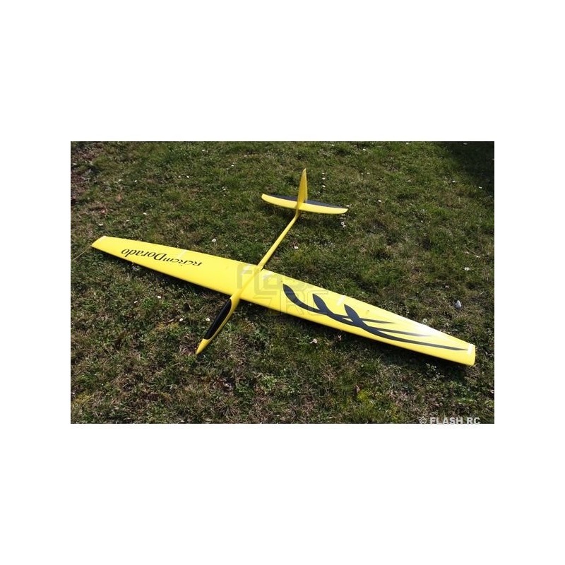 Alianti RC - Dorado tutta fibra circa 2,34m giallo e nero RCRCM - FLASH RC