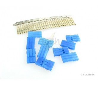 Crimp- / Lötsteckdosen - JR Stecker blau (10 Stck.) Muldental - FLASH RC
