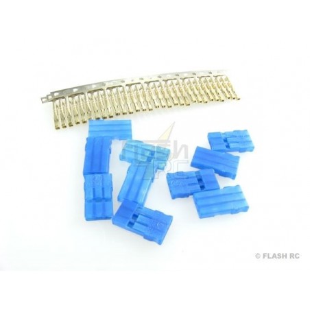Crimp terminals - JR blue male connector (10 pcs) Muldental - FLASH RC