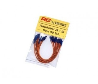 Rallonges servos - Cables patch UNI/JR male/male 10cm (10pcs) - FLASH RC