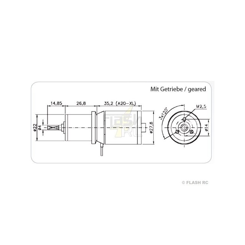 Downsized motors - A20-6XL 10-Pole EVO Hacker + Maxon 4.4:1 gearbox - FLASH RC