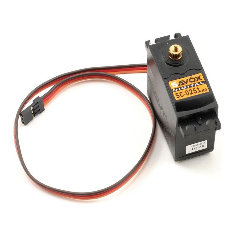 Servos - Savox SC-0251MG standard digital servo (61g, 16kg.cm, 0.18s/60°) - FLASH RC