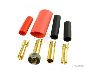 OR-Stecker 2/2.3/3/3.5/4/5/5.5/6/8 - OR-Stecker 4mm ASC (Anti-Funken) M/F (2 Paare) JETI - FLASH RC