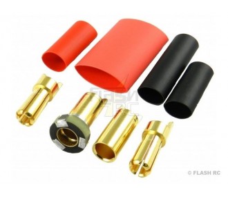 Prise OR 2/2.3/3/3.5/4/5/5.5/6/8 - Prise OR 5.5mm ASC (anti-étincelles) M/F (2 paires) JETI - FLASH RC