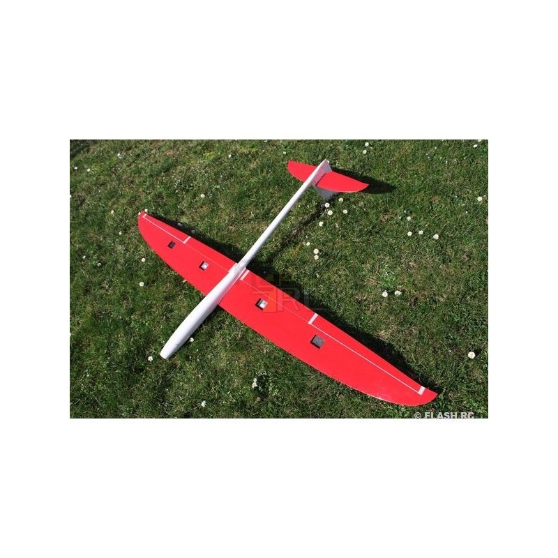 RC Motorgliders - E-Hornet all fiber approx.2.00m white&red RCRCM - FLASH RC