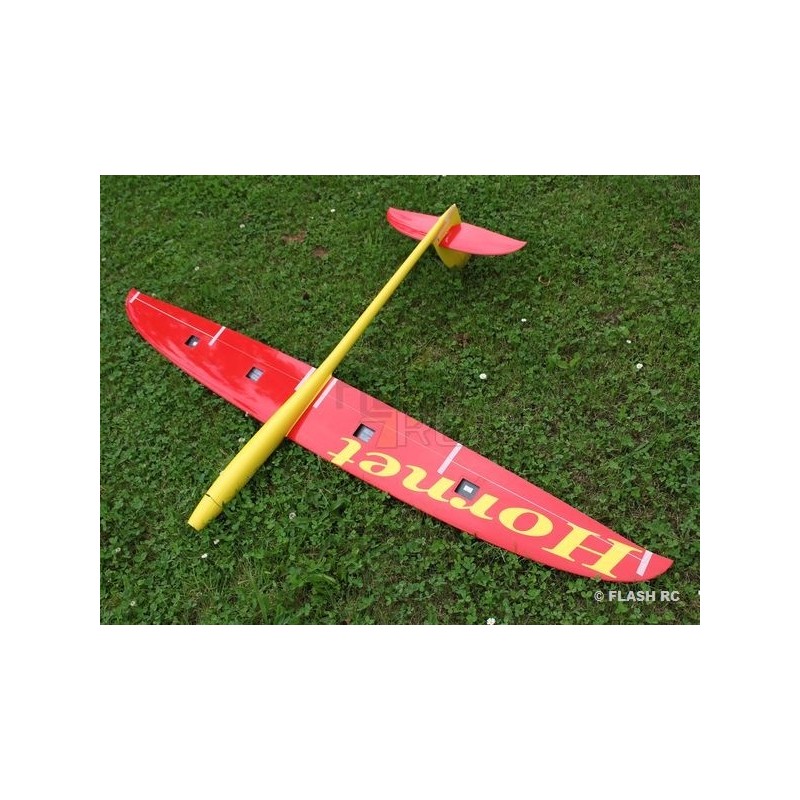 RC-Motorsegler - E-Hornet Vollfaser ca.2.00m gelb&rot RCRCM - FLASH RC