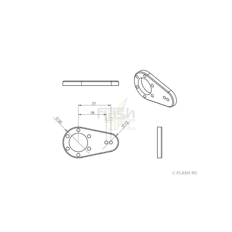 Servos - Metal servos ø20 x 37mm (2 pcs) HBL8X0 Mks - FLASH RC