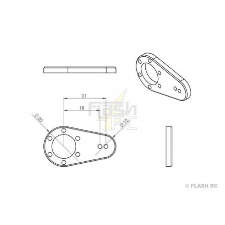 Servos - Metal servos ø20 x 37mm (2 pcs) HBL8X0 Mks - FLASH RC