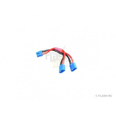 Cables serie/paralelo para baterías y motores - Cable paralelo DC3 (Ø:12AWG, L:10cm) - FLASH RC