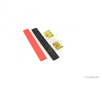 Toma OR 2/2.3/3/3.5/4/5/5.5/6/8 - Toma OR 6mm DB6 M/F (3 pares) + funda térmica - FLASH RC