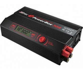 Alimentation stabilisée - Alimentation stabilisée E-Powerbox 30A 12V-18V + USB 5V Hitec (540W) - FLASH RC