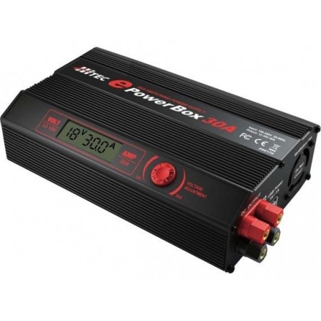 Stabilized power supply - Stabilized power supply E-Powerbox 30A 12V-18V + USB 5V Hitec (540W) - FLASH RC