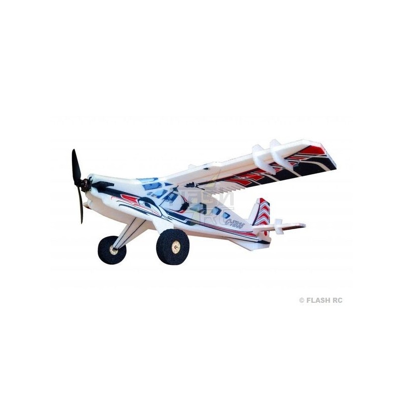 Aviones RC Principiantes - RC Factory Crack Turbo Beaver rojo/negro 'FUN SERIES' aprox.0.80m - FLASH RC