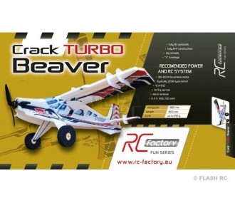 Avion RC Factory Crack Turbo Beaver rouge/noir 'FUN SERIES' env.0.80m - FLASH RC 2