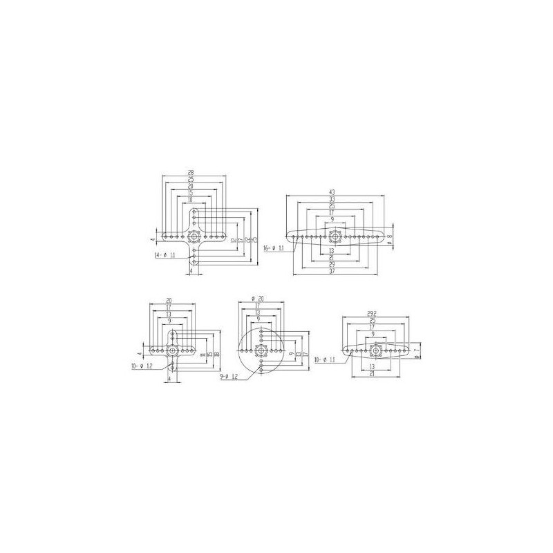 Set palonniers SH-0255MG/SH-0257MG/SG-0211MG Savox - FLASH RC