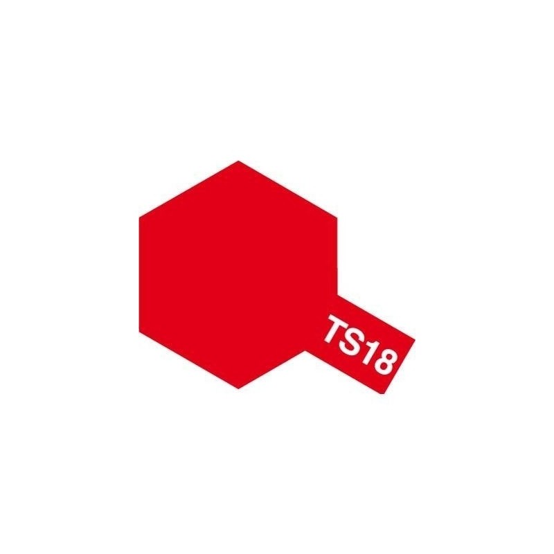 Acrylfarbe TS 100ml TAMIYA - FARBE TAMIYA TS18 ROT METALLISIERT - FLASH RC
