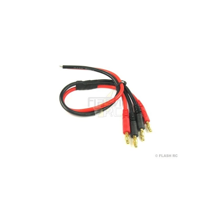 Für Antriebsbatterien - Doppeltes Ladekabel mit blanken Icharger-Drähten (2 Stck.) - FLASH RC