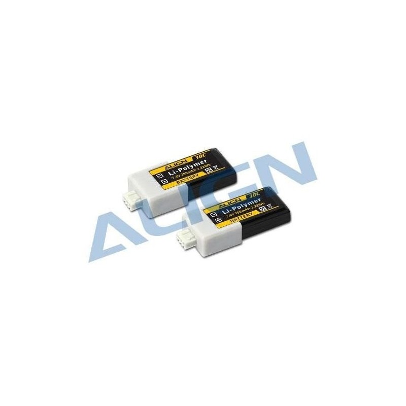 T-REX 150 - HBP02501 - Batería Lipo 2S 7.4V 300mAh (2 uds) - T-REX 150 Align - FLASH RC