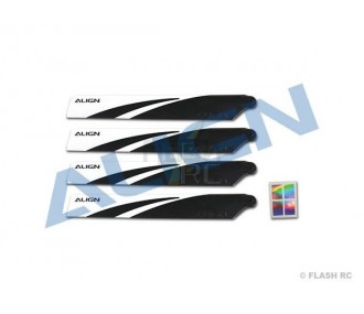 T-REX 150 - HD123AB - Black & white blades - T-REX 150 Align - FLASH RC