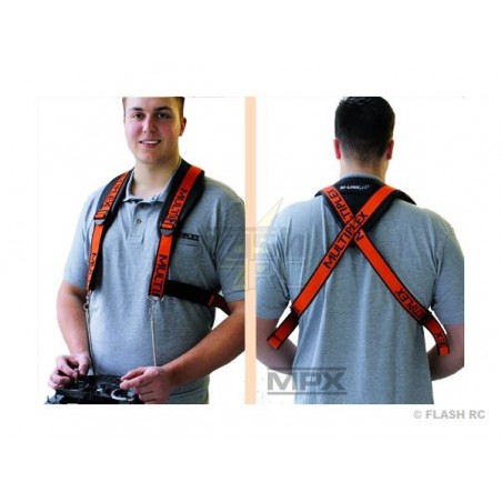 Straps, hooks, supports - Deluxe comfort cross strap for Profi TX Multiplex - FLASH RC
