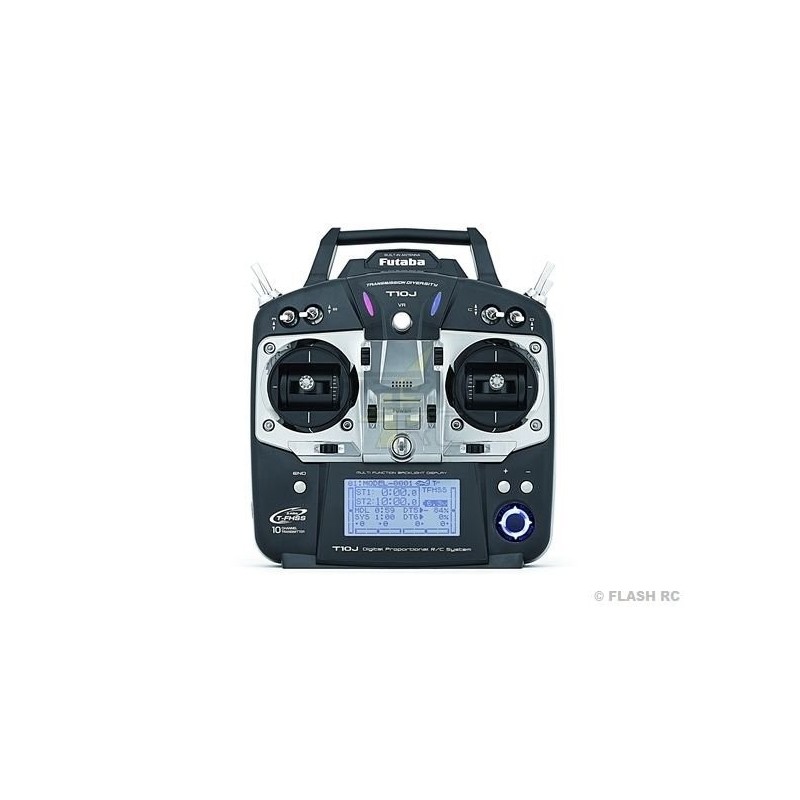 Mandos Radio - Radio Futaba T10J 10/8/0 2.4Ghz T-FHSS + R3008SB Modo 2 - FLASH RC