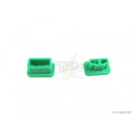 Clips de seguridad para alargaderas y clavijas - Par de tapas protectoras M/F para clavijas Muldental MPX - FLASH RC