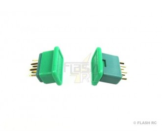 Clip di sicurezza per prolunghe e spine - Coppia di cappucci di protezione M/F per spine Muldental MPX - FLASH RC 2