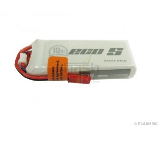 Batterie Dualsky, lipo 2S 7.4V 800mAh 25C prise jst-bec - FLASH RC