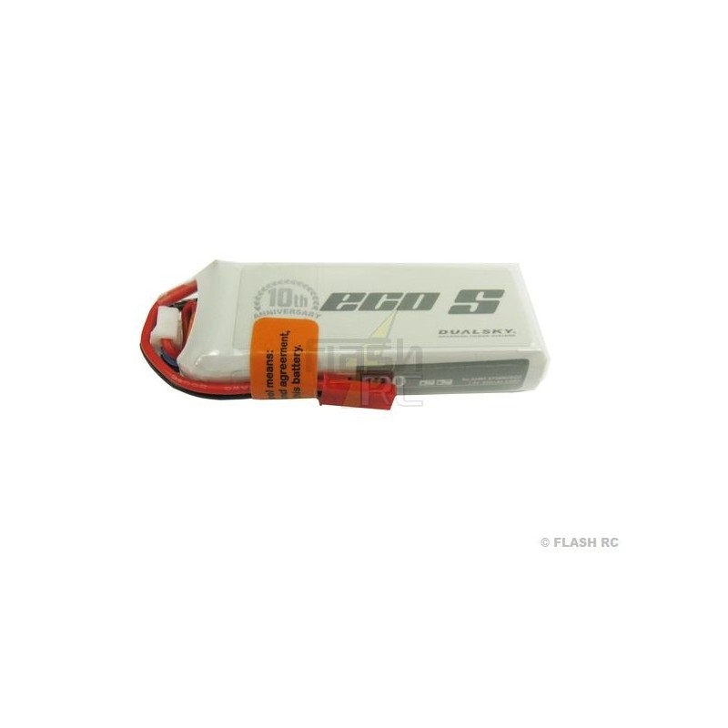 Batterie Dualsky, lipo 2S 7.4V 800mAh 25C prise jst-bec - FLASH RC