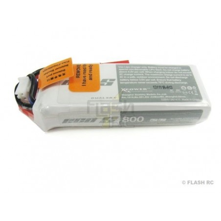 Baterías de propulsión de aviones RC - Batería Dualsky, lipo 2S 7.4V 800mAh 25C jst-bec plug - FLASH RC