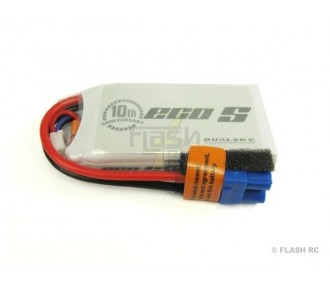 Baterías de propulsión de aviones RC - Batería Dualsky, lipo 2S 7.4V 1300mAh 25C toma XT60 - FLASH RC