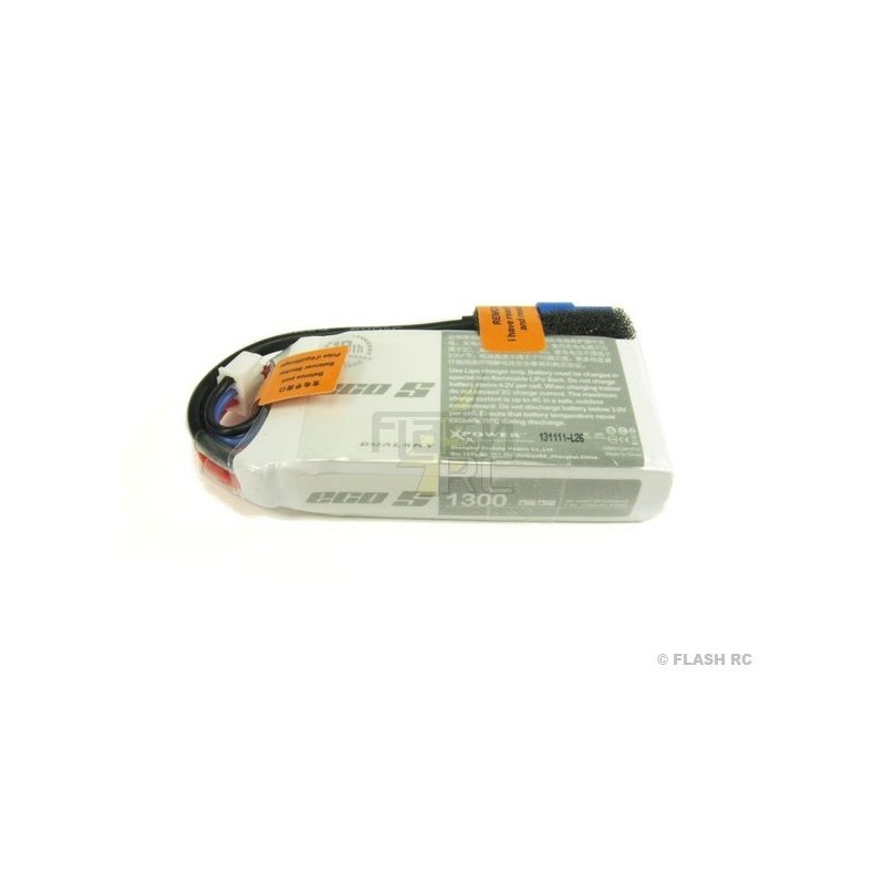 Baterías de propulsión de aviones RC - Batería Dualsky, lipo 2S 7.4V 1300mAh 25C toma XT60 - FLASH RC