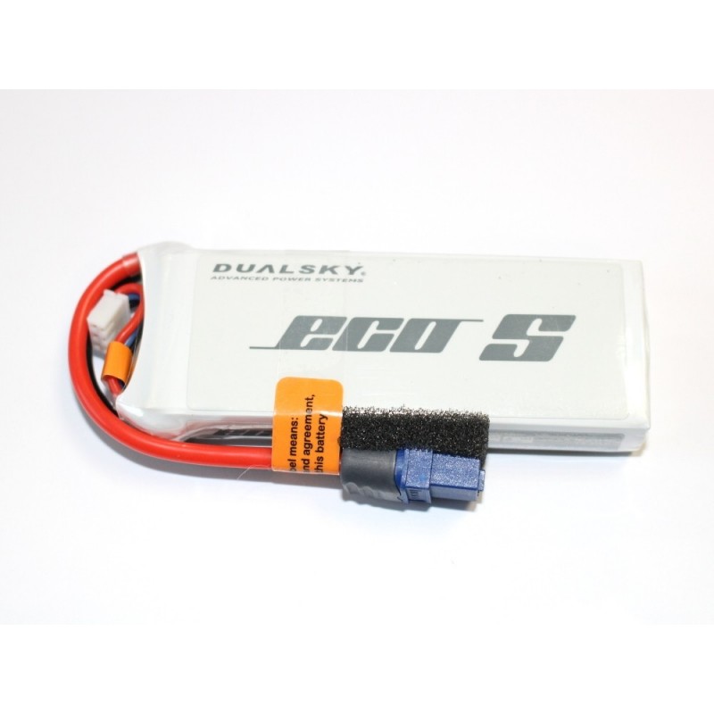 Batterie Dualsky, lipo 2S 7.4V 1800mAh 25C prise XT60 - FLASH RC