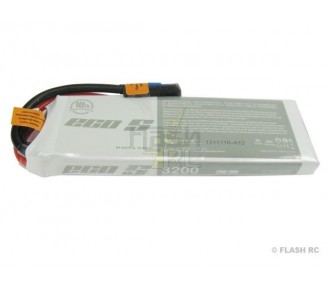Baterías de propulsión de aviones RC - Batería Dualsky, lipo 2S 7.4V 3200mAh 25C zócalo XT60 azul - FLASH RC 2
