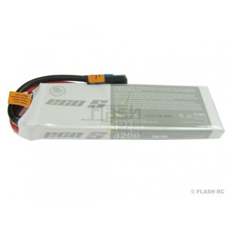Baterías de propulsión de aviones RC - Batería Dualsky, lipo 2S 7.4V 3200mAh 25C zócalo XT60 azul - FLASH RC