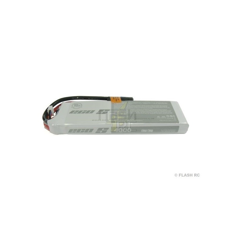 Baterías de propulsión de aviones RC - Batería Dualsky, lipo 2S 7.4V 4000mAh 25C toma XT60 - FLASH RC