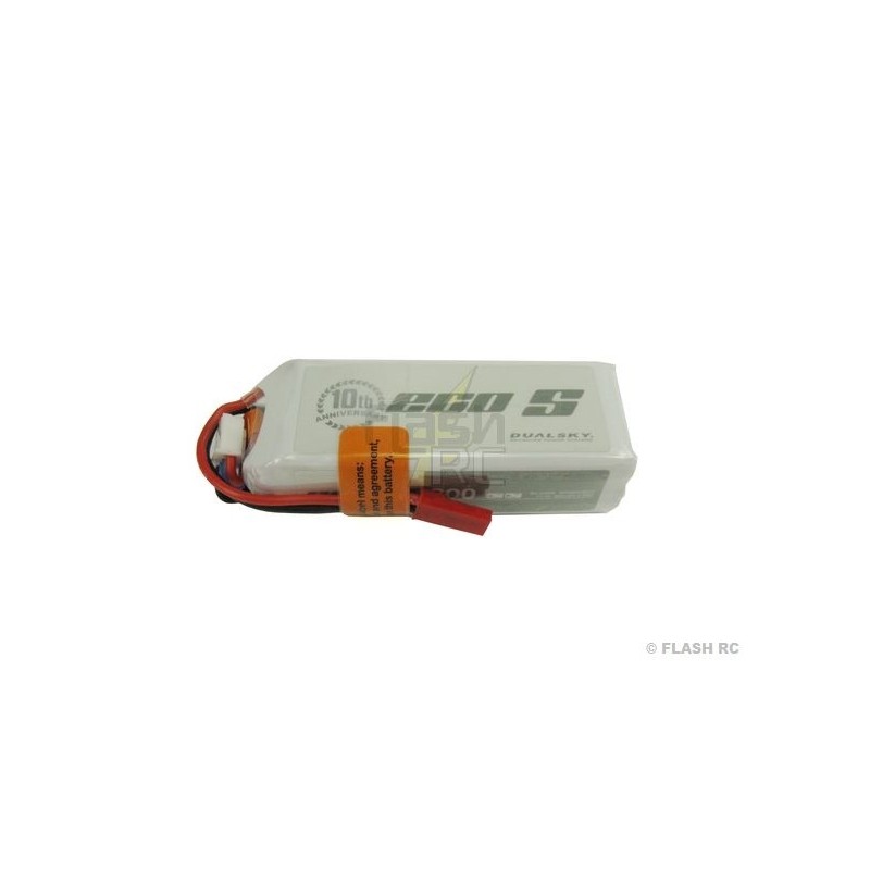 Batterien für den Antrieb von RC-Flugzeugen - Batterie Dualsky ECO S, lipo 3S 11.1V 800mAh 25C Stecker jst-bec - FLASH RC