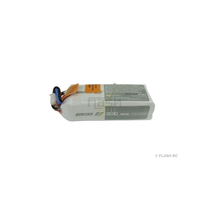 Baterías de propulsión de aviones RC - Batería Dualsky ECO S, lipo 3S 11.1V 800mAh 25C jst-bec plug - FLASH RC