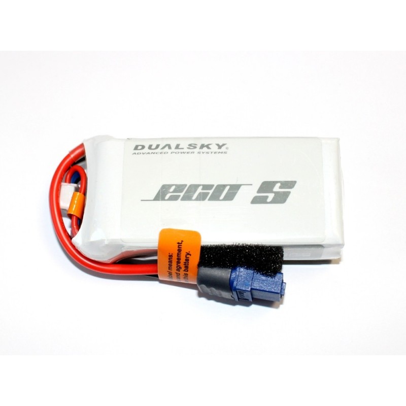 Batterie Dualsky ECO S, lipo 3S 11.1V 1300mAh 25C prise XT60 - FLASH RC