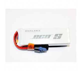 Baterías de propulsión de aviones RC - Batería Dualsky ECO S, lipo 3S 11.1V 2200mAh 25C toma XT60 - FLASH RC