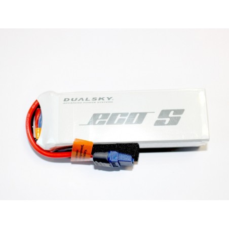 Baterías de propulsión de aviones RC - Batería Dualsky ECO S, lipo 3S 11.1V 2200mAh 25C toma XT60 - FLASH RC