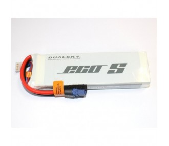 Baterías de propulsión de aviones RC - Batería Dualsky ECO S, lipo 3S 11.1V 3200mAh 25C toma XT60 - FLASH RC
