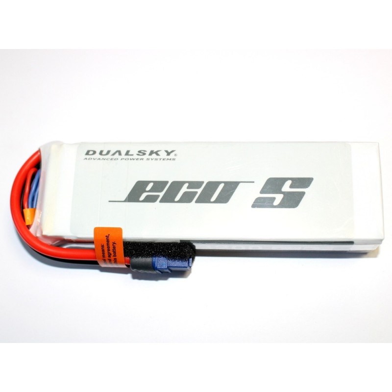 Baterías de propulsión de aviones RC - Batería Dualsky ECO S, lipo 4S 14.8V 3200mAh 25C toma XT60 - FLASH RC