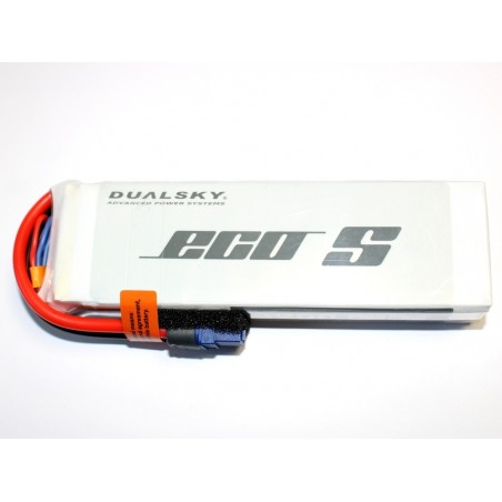 Baterías de propulsión de aviones RC - Batería Dualsky ECO S, lipo 4S 14.8V 3200mAh 25C toma XT60 - FLASH RC