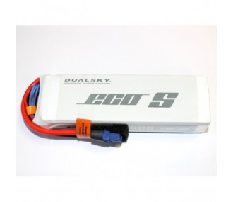 RC aircraft propulsion batteries - Dualsky ECO S battery, lipo 4S 14.8V 4000mAh 25C socket XT60 - FLASH RC