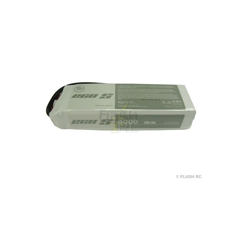 Batterie per la propulsione degli aerei RC - Batteria Dualsky ECO S, lipo 4S 14.8V 4000mAh 25C presa XT60 - FLASH RC