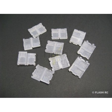 Soportes para tomas de equilibrado - Clips para tomas de equilibrado JST-XH batería 2S (10 uds) - FLASH RC