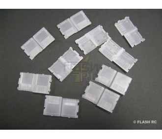 Soportes para tomas de equilibrado - Clips para tomas de equilibrado JST-XH batería 4S (10 uds) - FLASH RC
