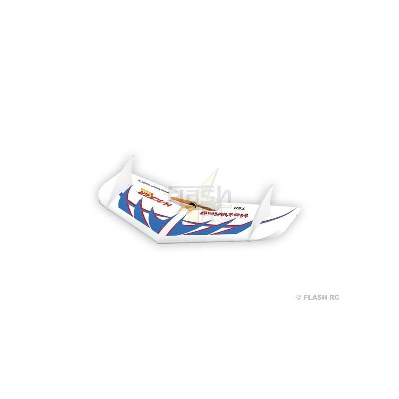 Aile volante Hotwing 750 TUSK bleue ARF Hacker ModeL - FLASH RC