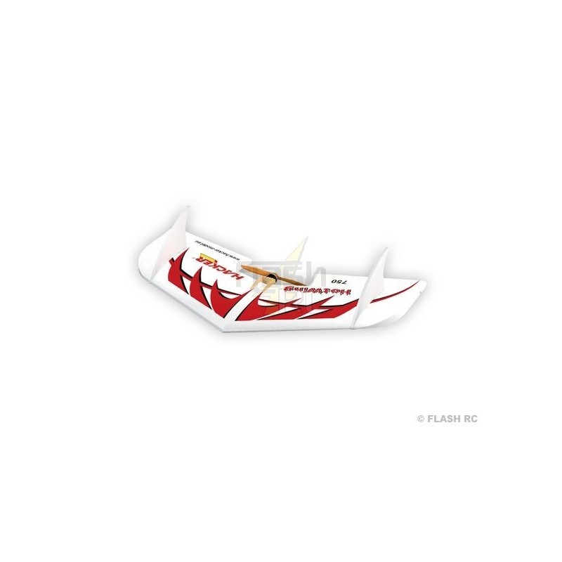 RC Flying Wings - Flying Wing Hotwing 750 TUSK red ARF Hacker ModeL - FLASH RC